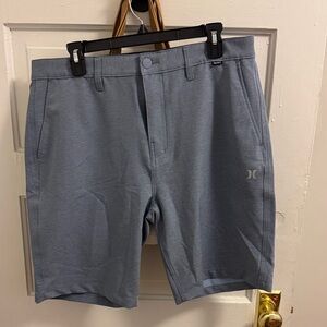 Hurley Men's Light Blue Flat Front Shorts